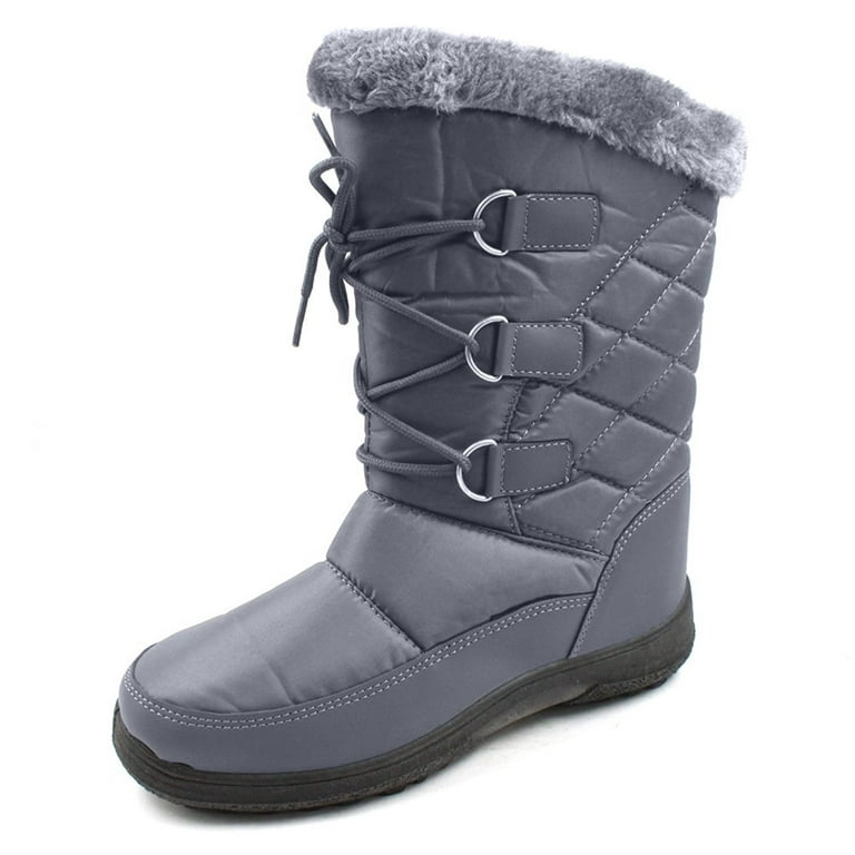 Skadoo Ladies Gray Warm Winter Snow Boots Size 5 11 New and