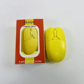 Skaepu Computer mouse,Wireless Mouse Cute Silent Computer Mice with USB Receiver,2.4Ghz Optical Cordless Mini Travel Home Office Mouse (Yellow)