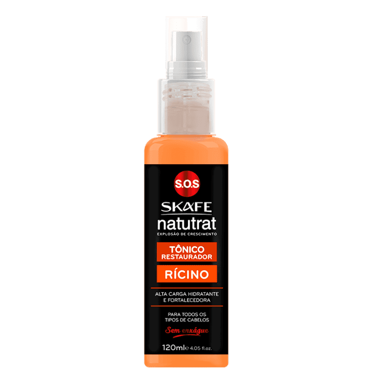 Skafe - Linha Natutrat (SOS) - Tonico Restaurador Ricino 120 Ml - (Natutrat (SOS) Collection - Castor Oil Recovery Tonic 4.06 Fl oz)