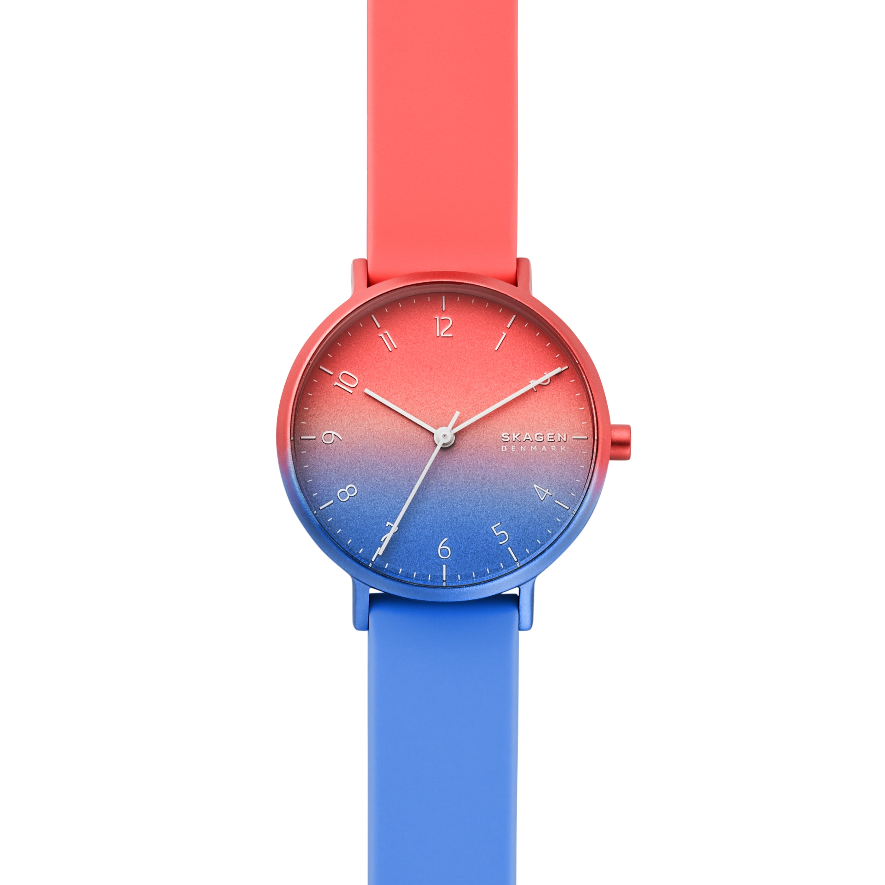 Skagen Aaren Ombre Three Hand Multi Colored Silicone 36mm Watch SKW2901 Walmart