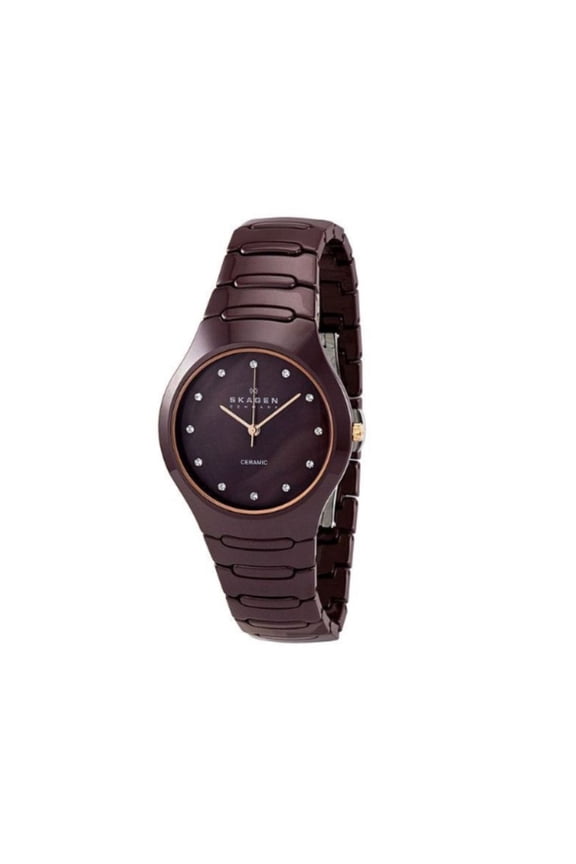 Ceramic Collection Women's Brown Dial Quartz Watch 817SDXCR