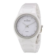 Skagen Ceramic Collection Womens White Dial Quartz Watch 813LXWC