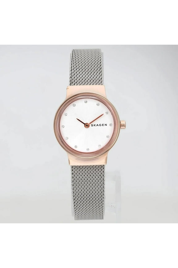 Pre-Owned Skagen Freja 26mm Steel Silver Dial Lady Quartz Watch SKW2716 (Good)