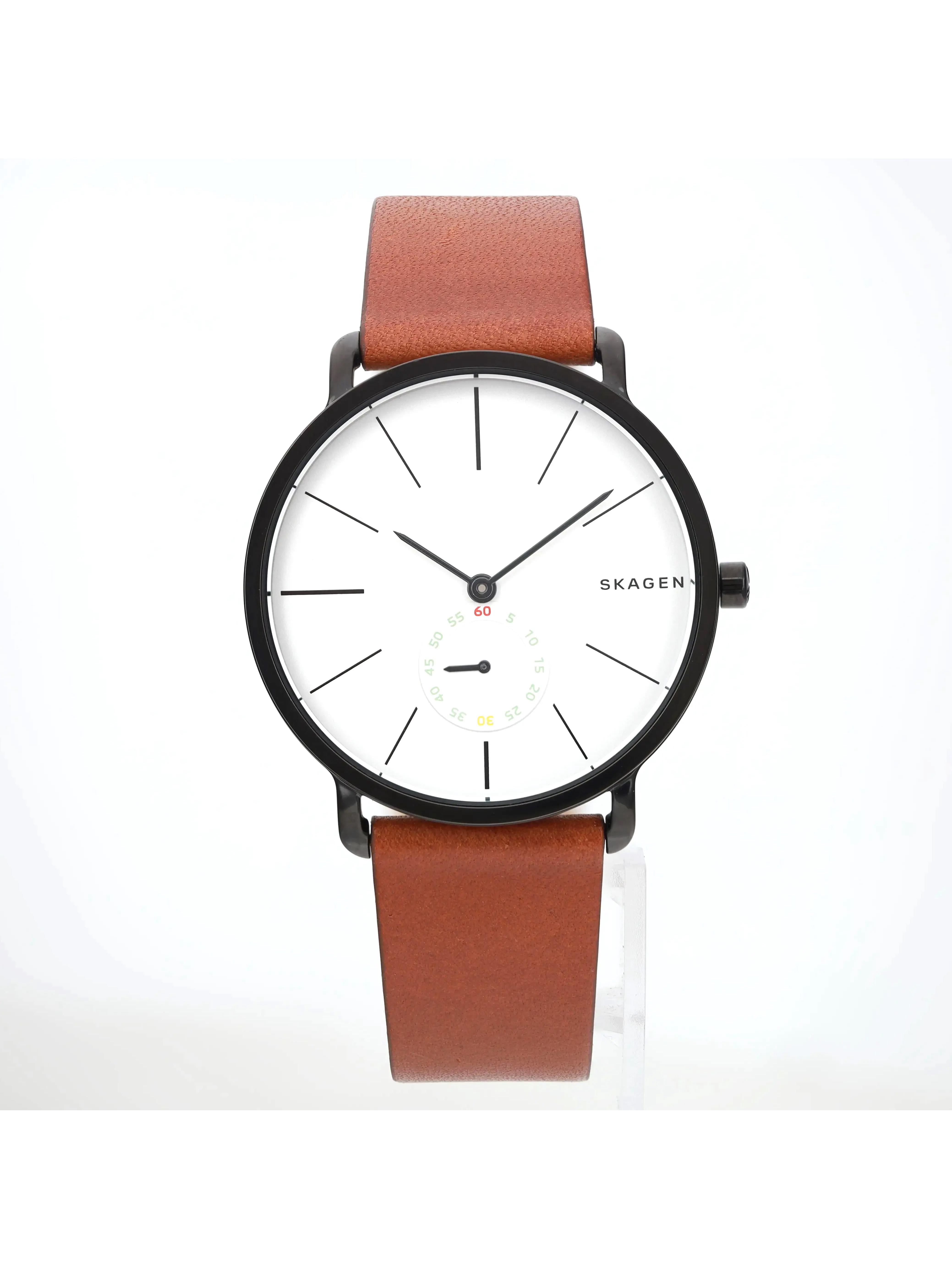 Skagen Jorn SKW6150 Men\'s Brown Leather Analog Dial Quartz Wrist Watch JNA551 Skagen Jorn 41mm Stainless Steel White Dial Mens Watch  main image 4