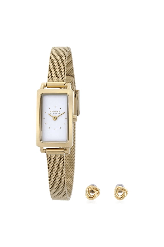 Hagen Micro Gift Set Quartz White Dial Ladies Watch SKW1158SET