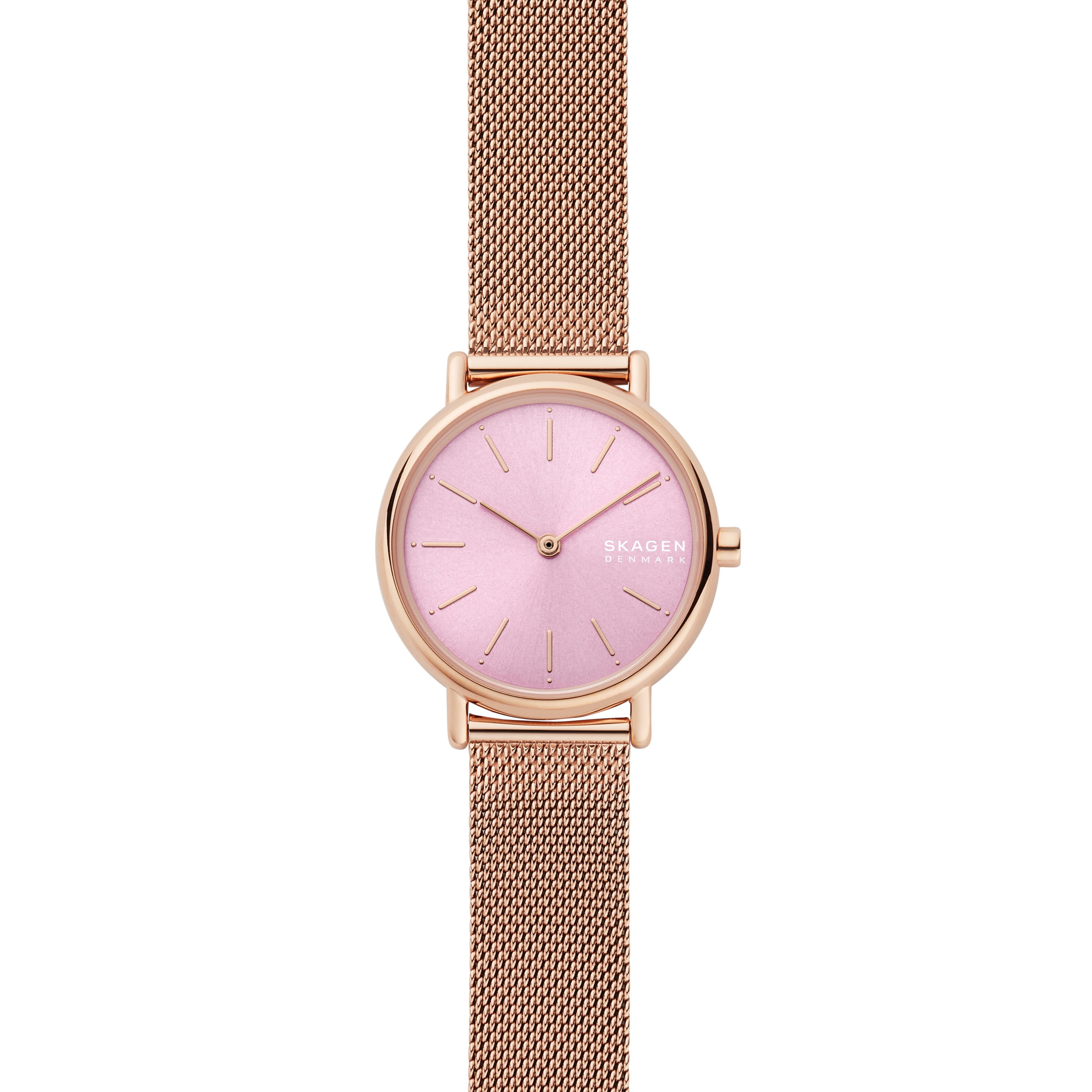 Skagen Signatur SKW2975 Women\'s Rose Gold Mesh Watch Pink Dial 30mm NWOT Amazon.com: Skagen Women main image 2