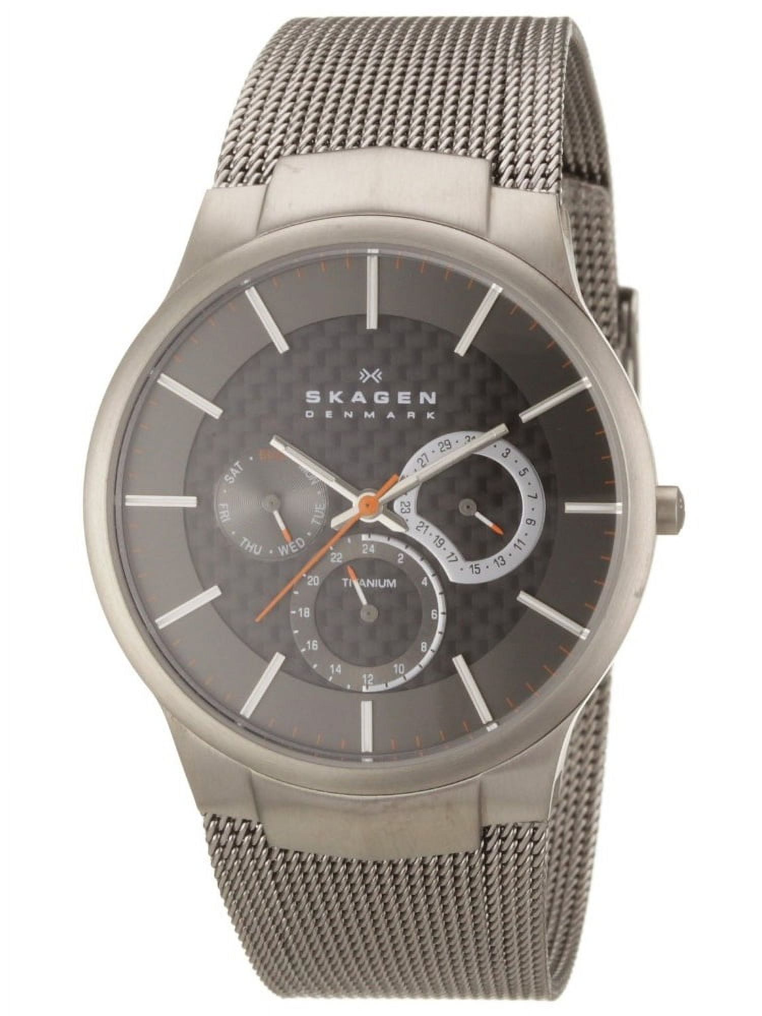 SKAGEN Men's Grey Titanium Multifunction Mesh Watch