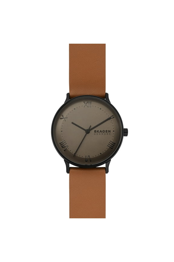 Men's Nillson Three-Hand Brown Leather Watch (SKW6621W)