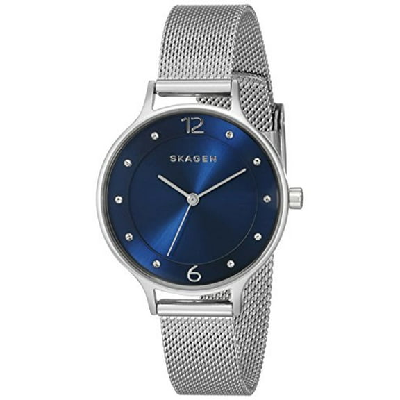 Skagen Anita 30mm Stainless Steel Blue Dial Ladies Quartz Watch SKW2307