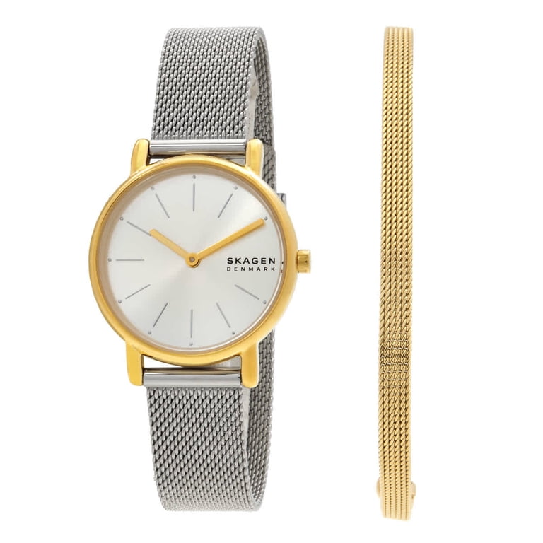 NWT Skagen Signatur Lille Quartz White Dial Ladies Watch and Bracelet Set Skagen Signatur Lille Quartz White Dial Ladies Watch and  main image 3