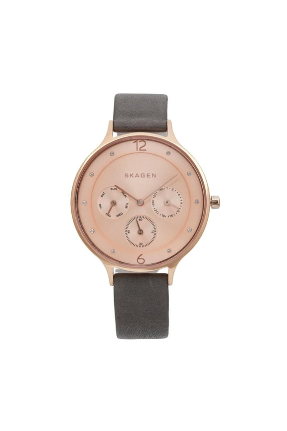 Pre-Owned Skagen Anita 36mm Stainless Steel Rose Gold Dial Ladies Quartz Watch SKW2392