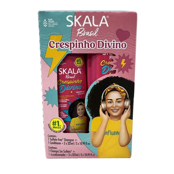 Skala Brasil Crespinho Divino Shampoo + Conditioner Kit 325 Ml Each Shampoo & Conditioner