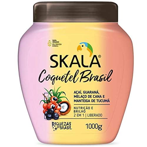 Skala Hair Treatment Cream Coquetel Brasil for Dry and Damaged Hair - Shine, 1000g(35.2oz)