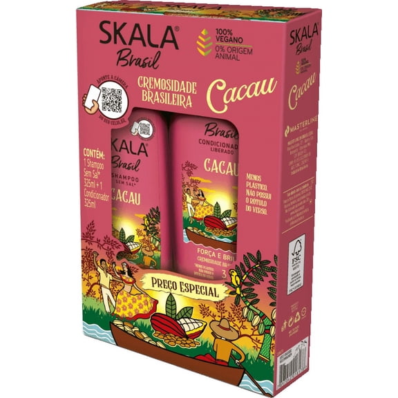 Skala - Linha Brasil - Kit Shampoo e Condicionador Cacau (2 x 325 Ml) - (Brazil Collection - Cocoa Shampoo & Conditioner Set (2 x 11 Fl Oz))