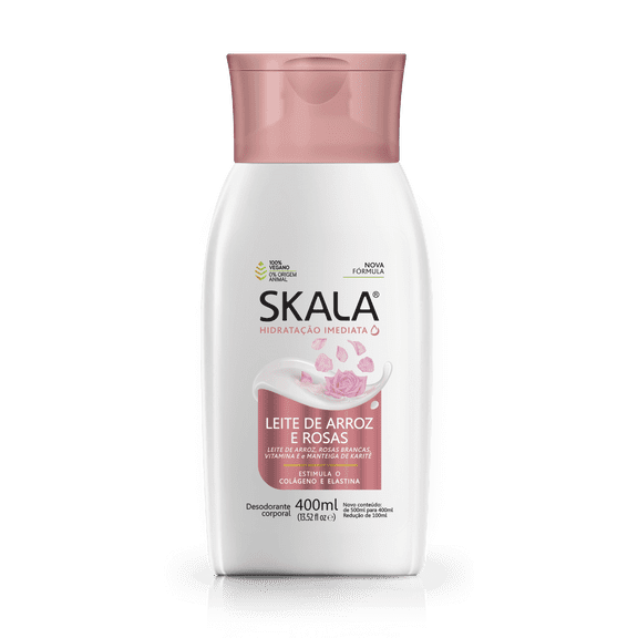 Skala - Linha Corpo - Hidratante Corporal Leite de Arroz e Rosas 400 Ml - (Body Collection - Rice Milk and Roses Body Moisturizing Cream 13.52 Fl Oz)