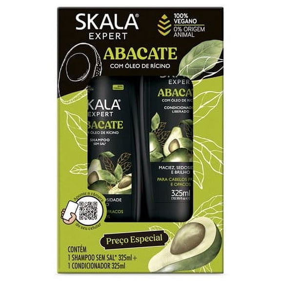 Skala - Linha Expert - Kit Shampoo e Condicionador Abacate (2 x 325 Ml) - (Expert Collection - Set Avocado Shampoo & Conditioner (2 x 11 Fl Oz))