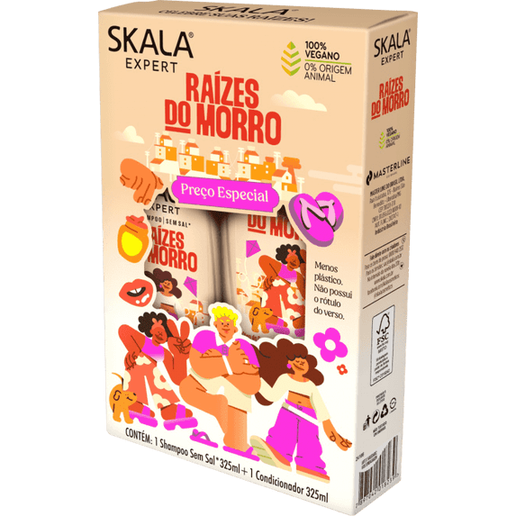 Skala - Linha Expert - Kit Shampoo e Condicionador Raizes do Morro (2 x 325 Ml) - (Expert Collection - Slum Roots Shampoo & Conditioner Set (2 x 11 Fl Oz))