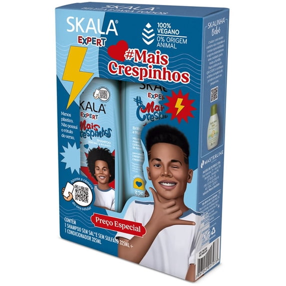 Skala - Linha Expert - Kit Shampoo e Condicionador mais Crespinhos (2 x 325 Ml) - (Expert Collection - Set of More Curls Kids Shampoo and Conditioner (2 x 11 Fl Oz))