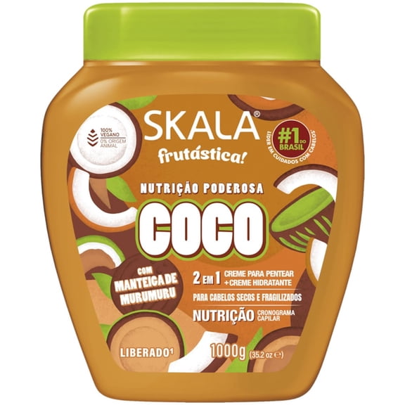 Skala - Linha Frutastica - Creme de Tratamento Coco 1 Kg - (Fruitastic Collection - Coconut Treatment Cream Net 35.37 Oz)