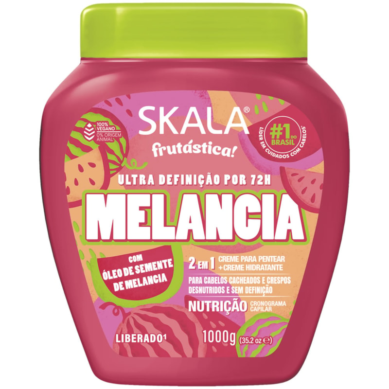 Skala - Linha Frutastica - Creme de Tratamento Melancia 1 Kg - (Fruitastic Collection - Watermelon Treatment Cream Net 35.37 Oz)