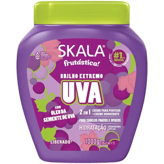Skala - Linha Frutastica - Creme de Tratamento Uva 1 Kg - (Fruitastic Collection - Grape Treatment Cream Net 35.37 Oz)