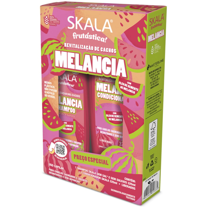 Skala - Linha Frutastica - Kit Shampoo e Condicionador Melancia (2 x 325 Ml) - (Fruitastic Collection - Set with Watermelon Shampoo and Conditioner (2 x 11 Fl Oz))