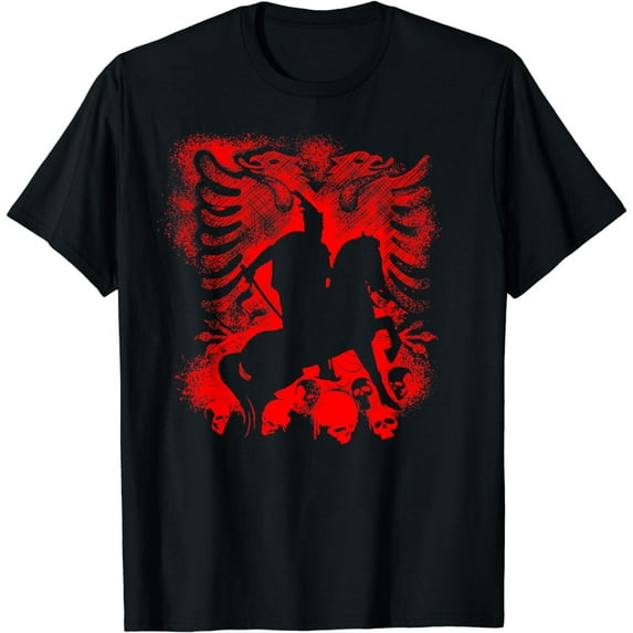 Skanderbeg Albania and Kosovo flag for proud Albanians T-Shirt