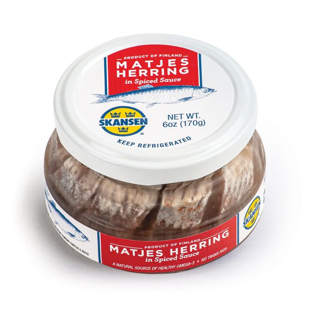 Skansen Matjes Herring In Spiced Sauce Jar 6oz (Pack of 1)