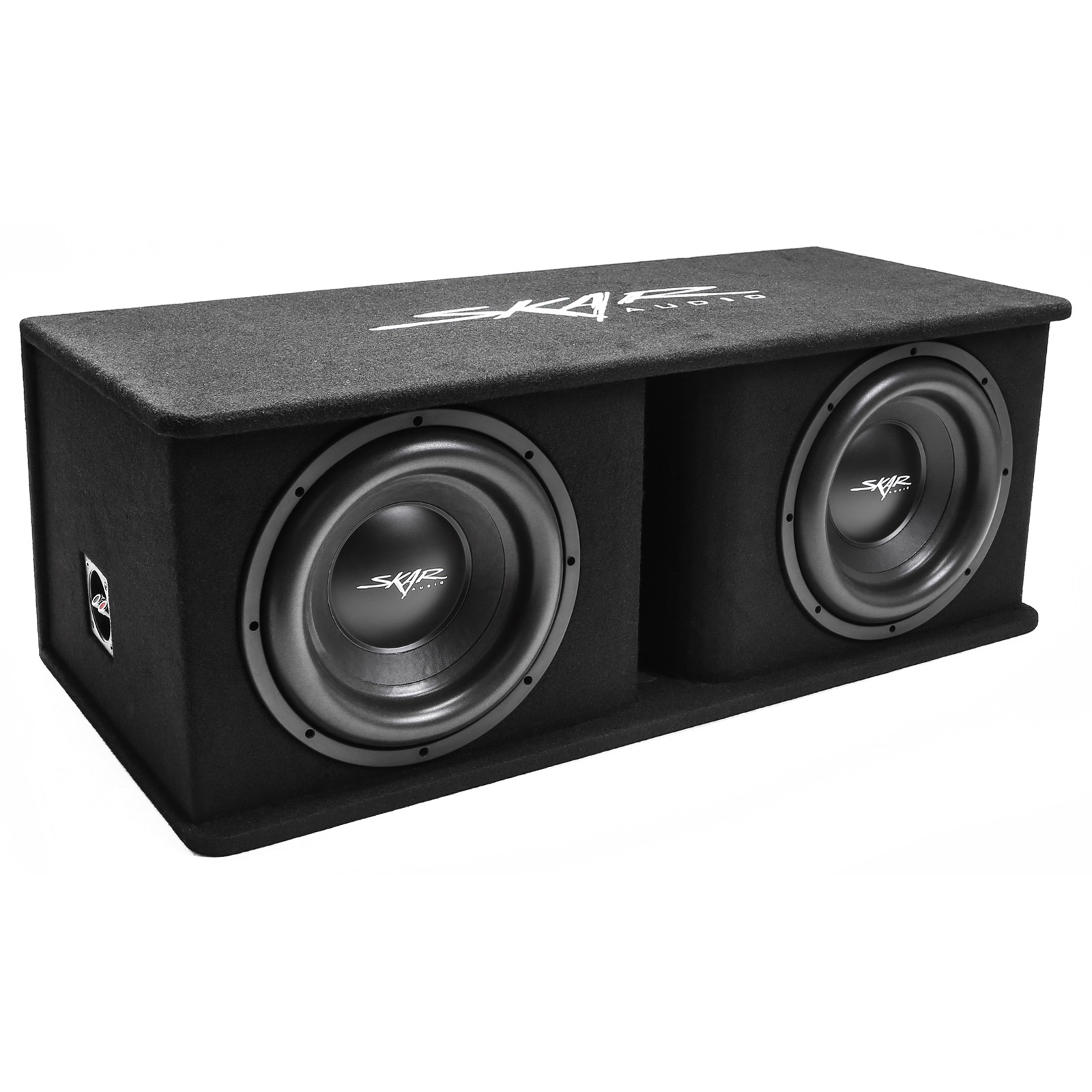 Skar Audio SDR-2X12D4 Dual 12" 2,400 Watt Loaded SDR Series Vented Subwoofer Enclosure with Black Carpet - image 1 of 6