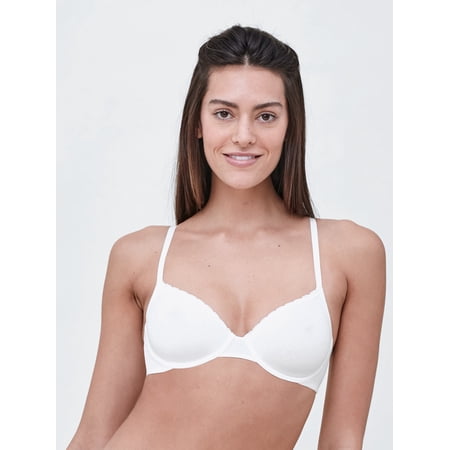 Skarlett Blue Adorned Cotton Underwire Bra White 32DDD