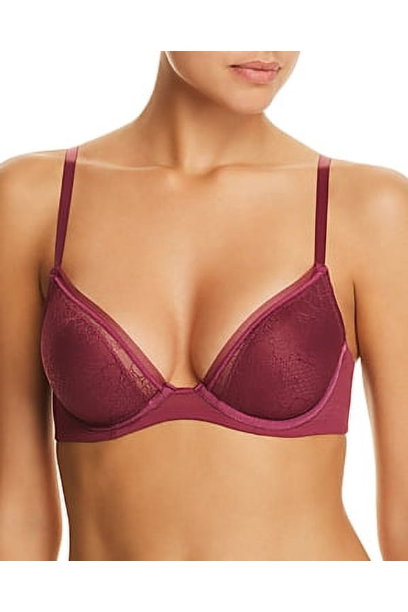 BORDEAUX Petite-Plus-Size Scandal T-Shirt Bra, US 32D, UK 32D
