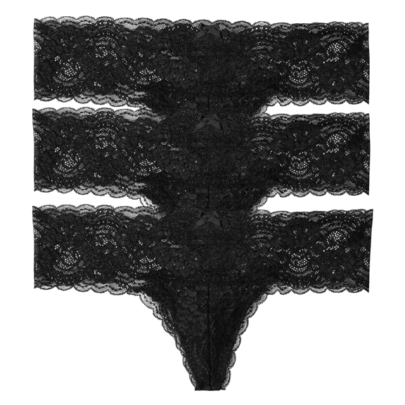 Skarlett Blue Obsessed Thong 3-Pack Black L