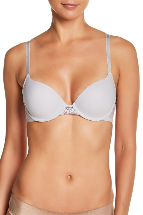 Women's Silver/Black Plum Honey Multi-Way T-Shirt Bra, US 34DD