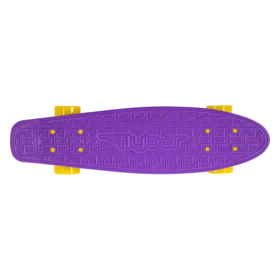 Skate 22 Inch Mini Plastic Cruiser Complete Skateboard With Strong Custom Injection Molded Deck - Smooth 85A 59mm PU Wheels With High Speed ABEC 7 Bearings