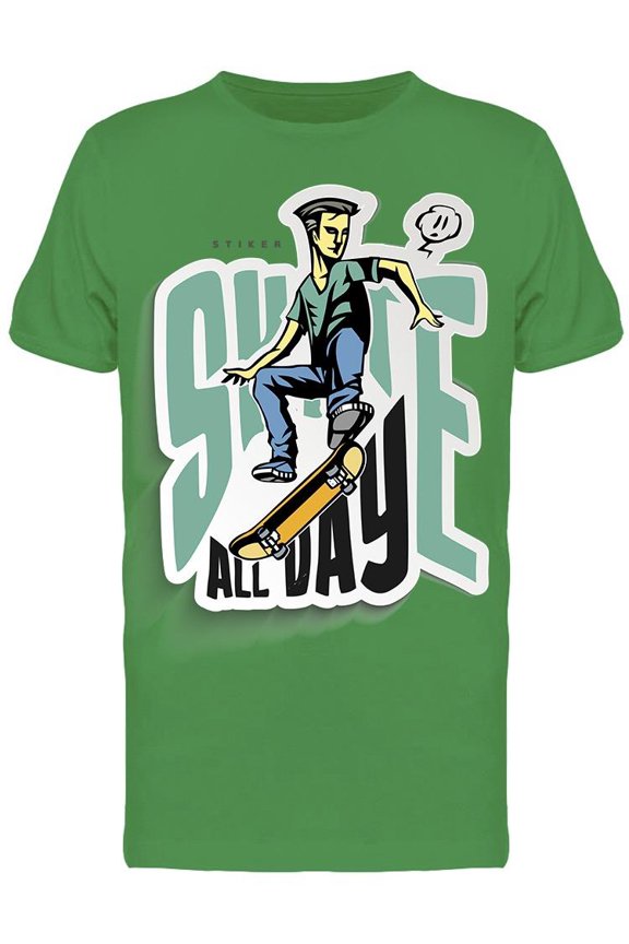Skate All Day Slogan Tee Men's -Image by Shutterstock
