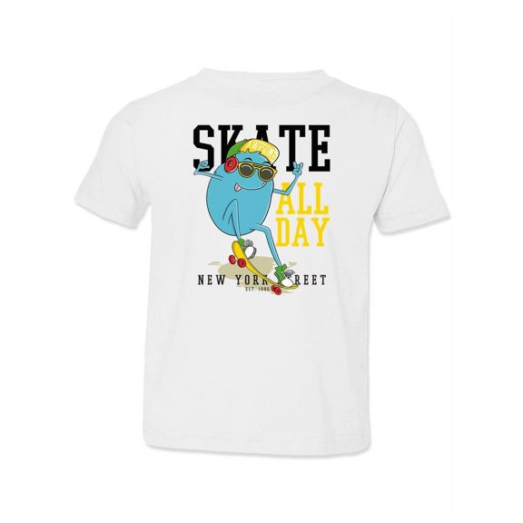 Skate All Day T-Shirt Toddler -Image by Shutterstock,  3 Toddler