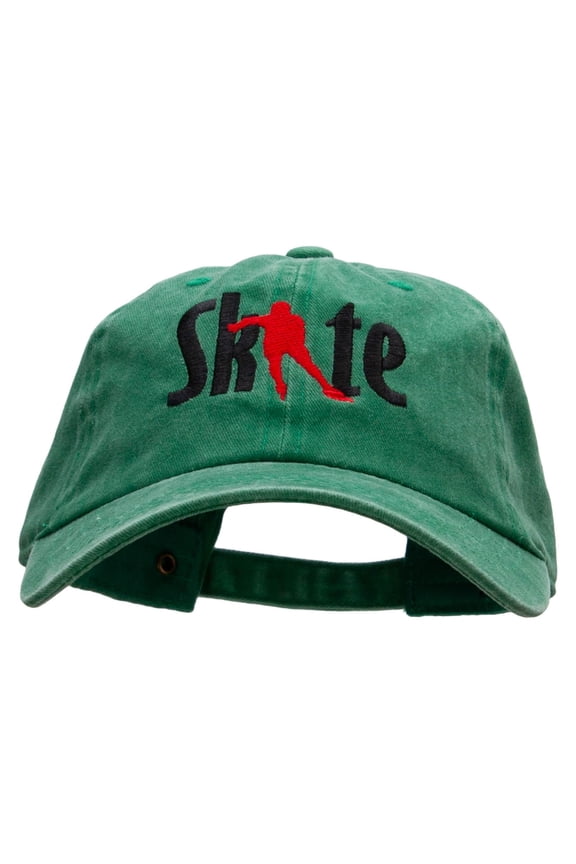 Skate Between Embroidered Unstructured Cotton Cap - Kelly Green OSFM
