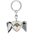 thumbnail image 1 of Skate Black And White Pattern Animal Heart Angel Wing Key Chain Holder, 1 of 3