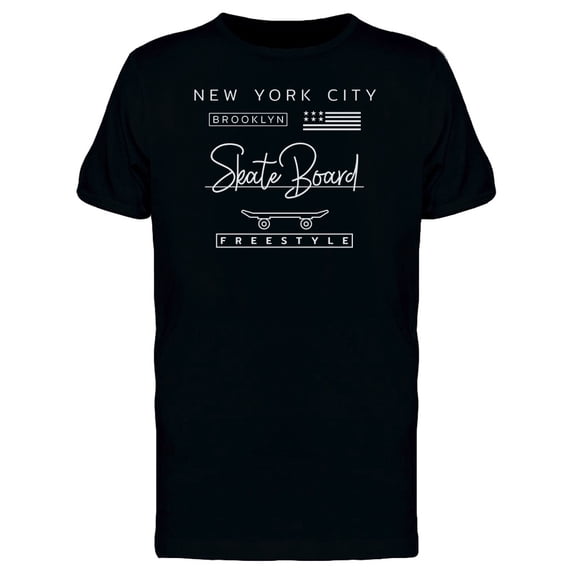 Skate Board Usa Flag T-Shirt Men -Image by Shutterstock, Male XX-Large
