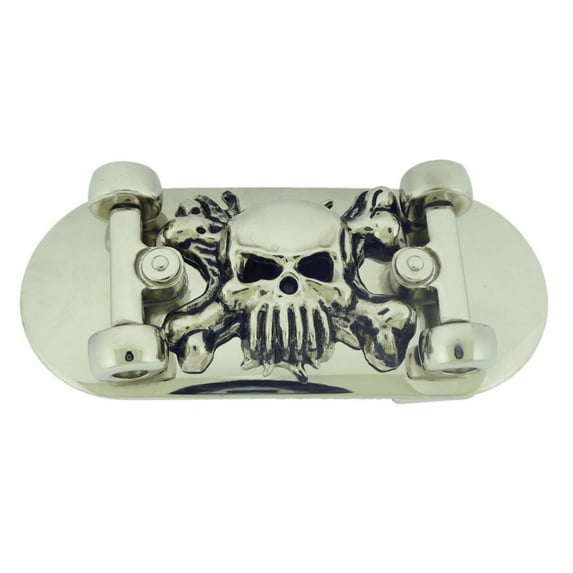 Skate Boarders Skateboard Belt Buckle Skateboarding Skeleton Skull Crossbones