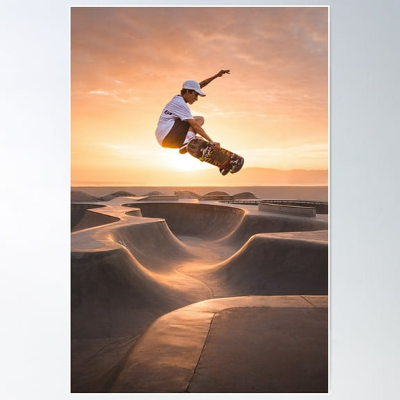 Skate Boarding Poster Wall Art, Modern Wall Decor, 8x12 UNFRAMED