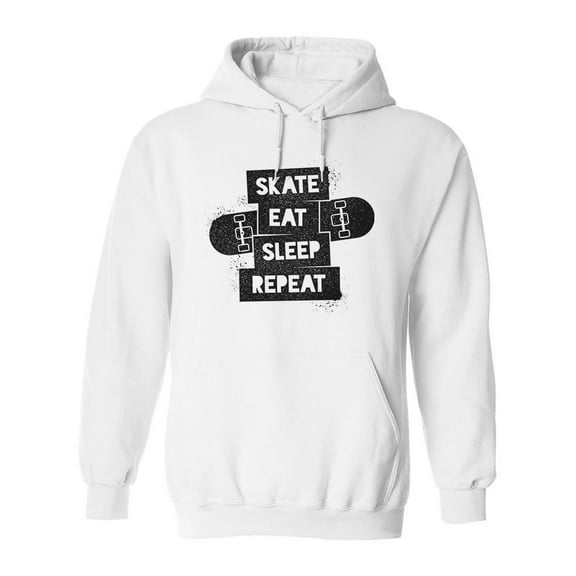 Skate Eat Sleep Repeat. Hoodie Men -Image by Shutterstock, Male x-Large