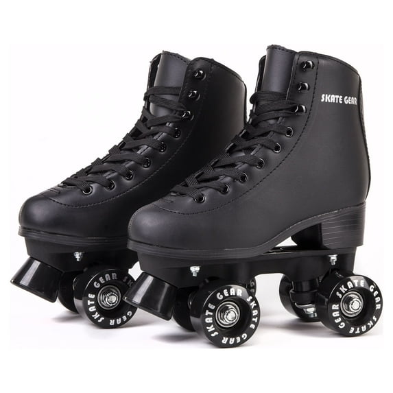 Skate Gear Cute Roller Skates Holiday Gifts for Children (Black, Youth 2)
