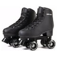 thumbnail image 1 of Skate Gear Extra Support Quad Roller Skates, Holiday Gift for Adults (Black, Women's 10, Men's 9), 1 of 9