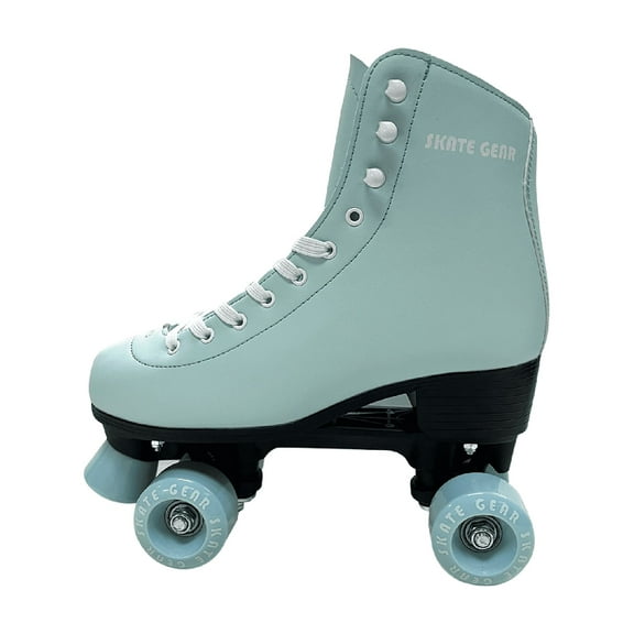 Skate Gear Extra Support Quad Roller Skates, Holiday Gift for Adults (Mint, Youth 3)