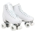 thumbnail image 1 of Skate Gear Extra Support Quad Roller Skates for Kids and Adults (White, Women's 10 / Men's 9), 1 of 7