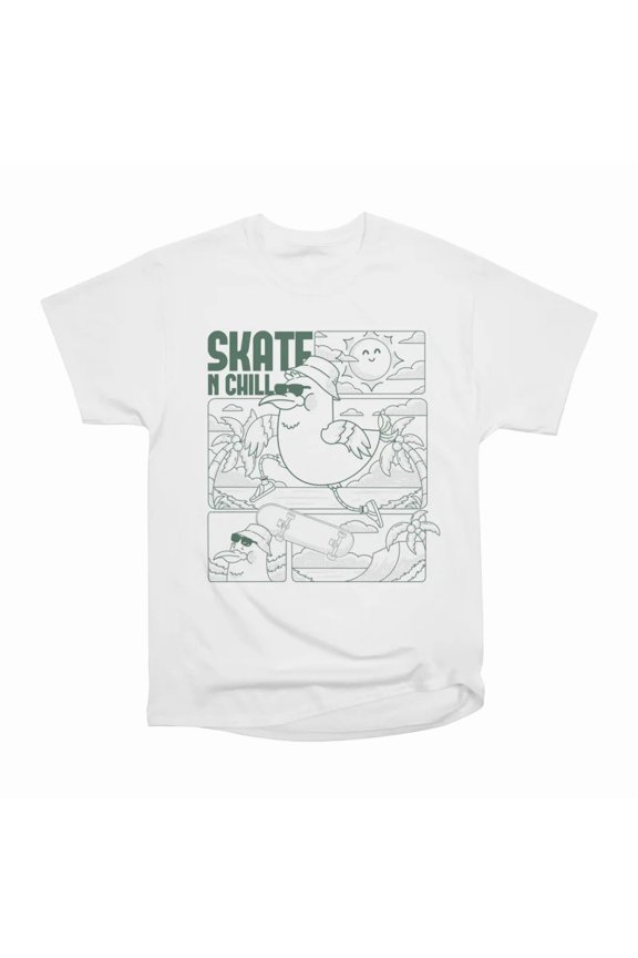 Skate N Chill T-Shirt Tee Gift For Him Merch For Her Apparel For Friend