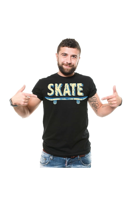 Skate Shirt Skateboarding Shirt Skater Shirts Skating T-shirt Skater Birthday Christmas Gift Shirt (X-Large Black)