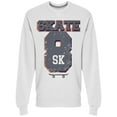 thumbnail image 1 of Skate Sk8 Grey Red Sweatshirt Men -Image by Shutterstock, Male 3X-Large, 1 of 2