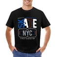 thumbnail image 1 of Skate Sport NYC Vintage T-shirt Mens Cotton Classic Crewneck Short Sleeve Tees Unisex Black XL, 1 of 5